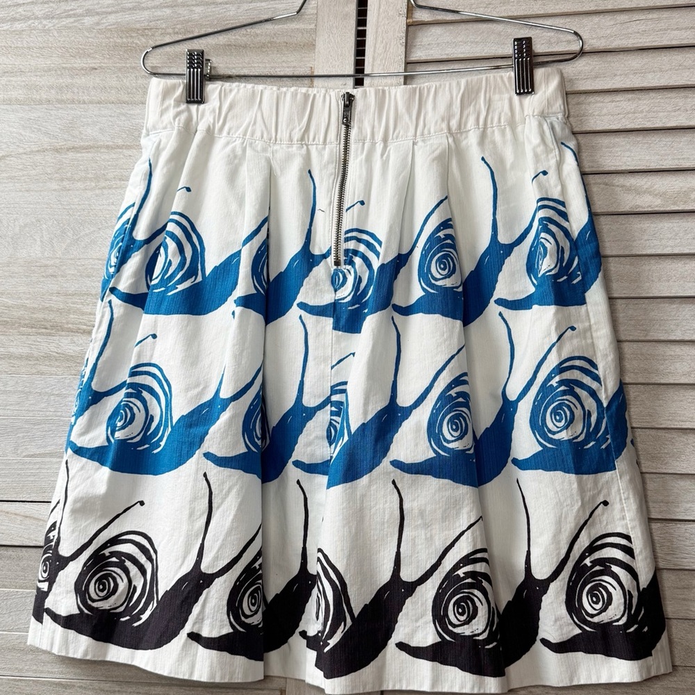Maeve Blue and Black Swirl Snail Skirt. HTF. Great Condition. Medium Statement - Picture 11 of 14